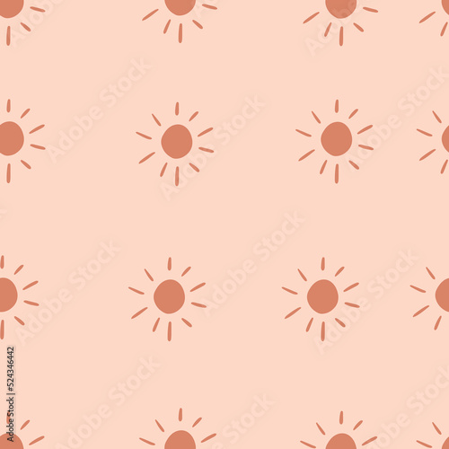 Seamless background sun gender neutral pattern background. 