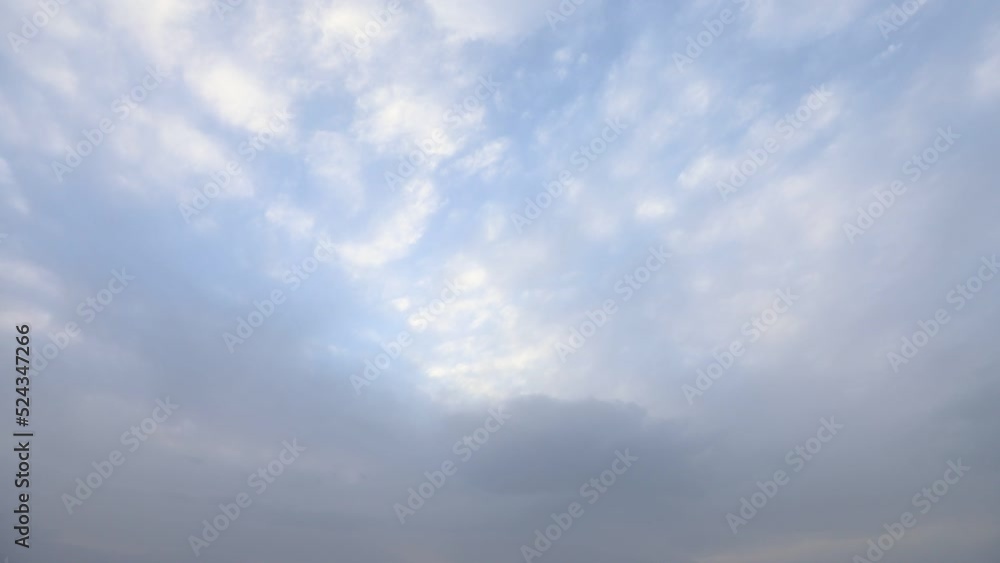 Blue sky with clouds with the sound of sea waves in the background Blue sky with clouds with the sound of sea waves in the background