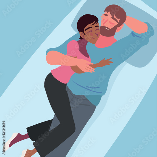 relaxing lovely couple