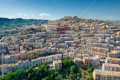 Foto Vista aerea di Calitri, campania, italia
