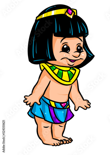 Little boy ancient egypt kind smile character clipart cartoon illustration