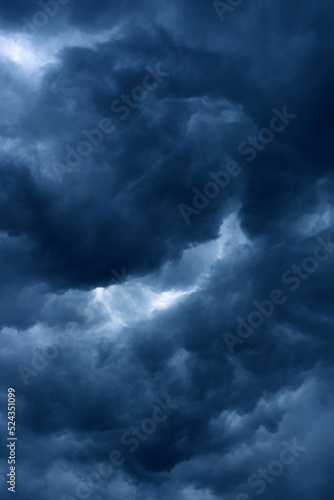 Dark clouds during summer storm