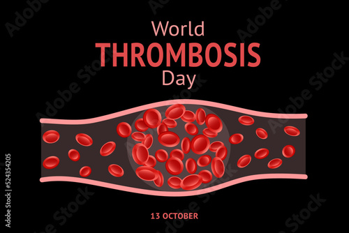 World Thrombosis Day 13 October. Design vector illustration with Thrombosis symbol