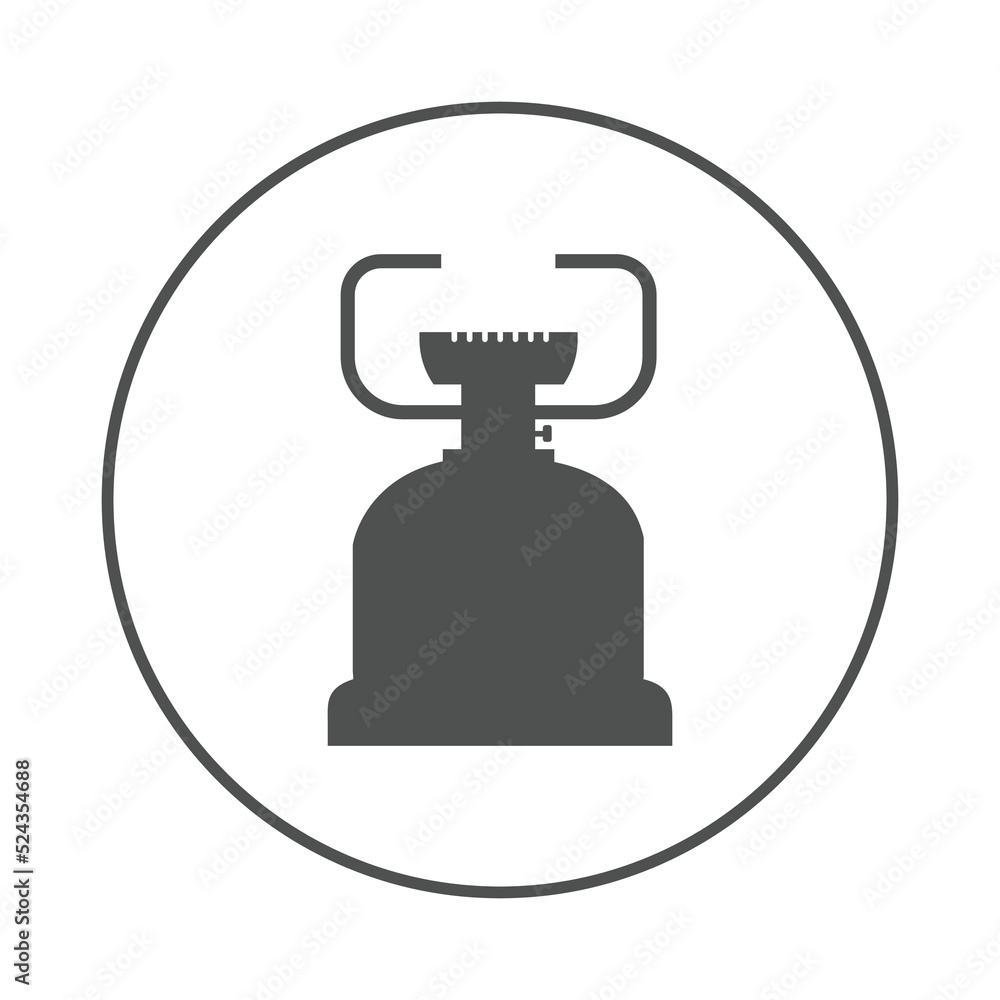 Camping cooker gas stove icon | Circle version icon | Camping cooker gas stove icon | Circle version icon |