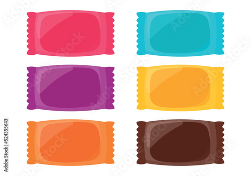 Hand Drawn Candy Wrapper Icon Clipart Cartoon Animated Vector