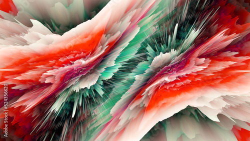 Red and Green Abstract Colorful Explosion, Abstract Colorful Explosion, Colorful Explosion