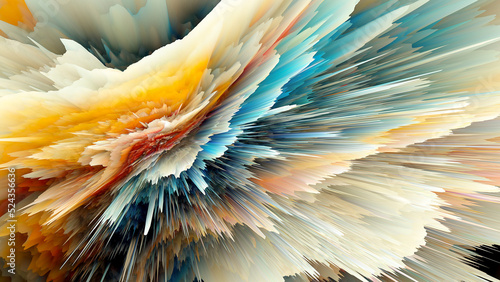 Yellow and Blue Spot Abstract Colorful Explosion, Abstract Colorful Explosion, Colorful Explosion, 