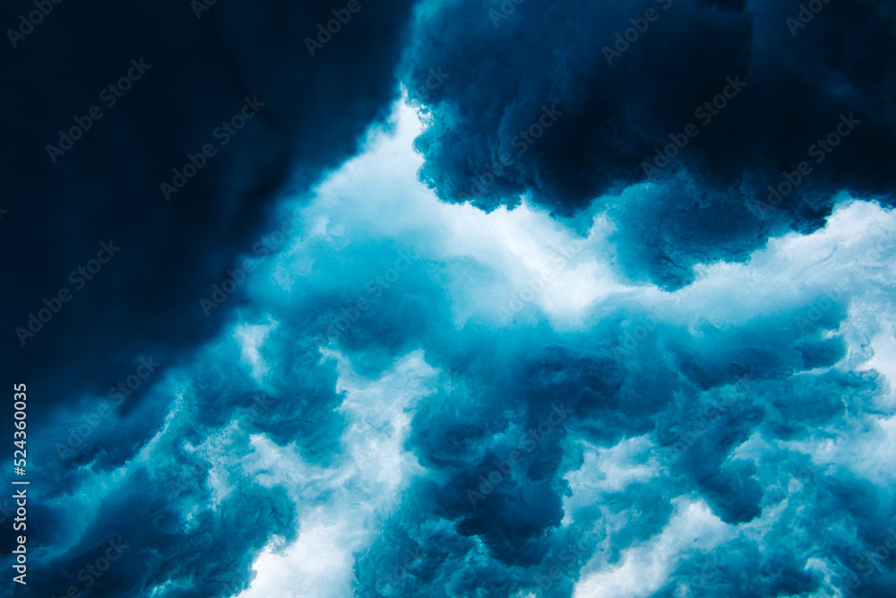 Underwater view of big waves in the sea Underwater view of big waves in the sea
