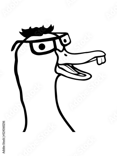 Geek Hornbrille Nerd Gans 