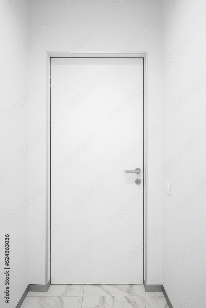 White interior door in the room White interior door in the room