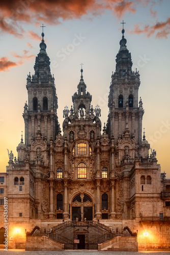 Fotografie Santiago de Compostela Cathedral in Santiago, Comunidad Galicia in Northern Spai