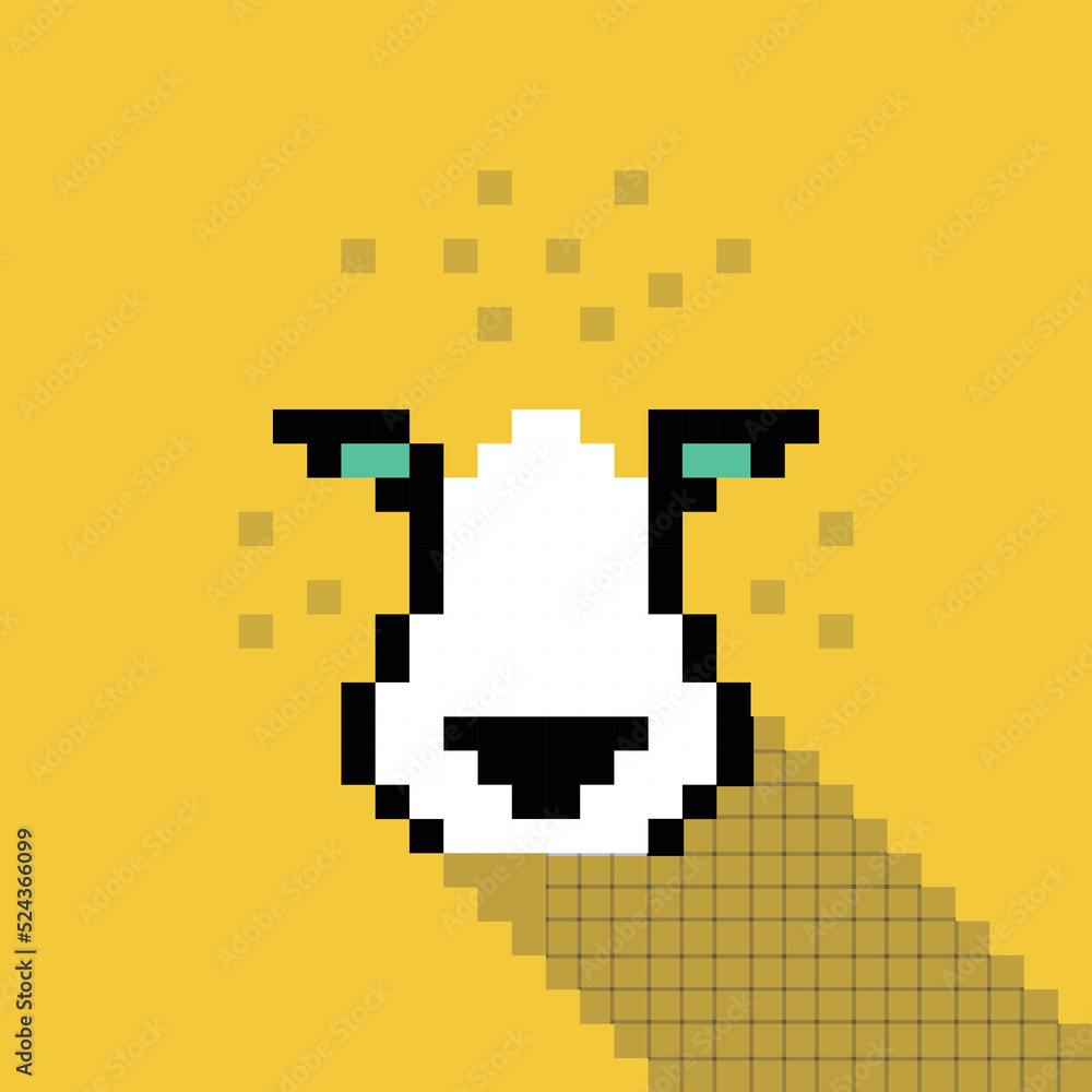 Fototapeta premium Simple pixel animal series, the cheetah