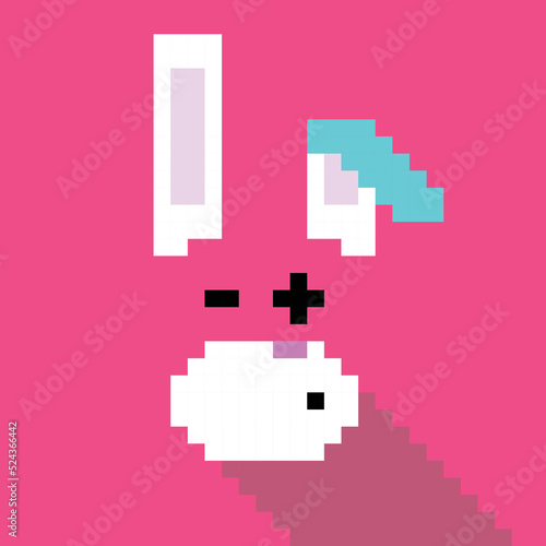 Simple pixel animal series, the rabbit