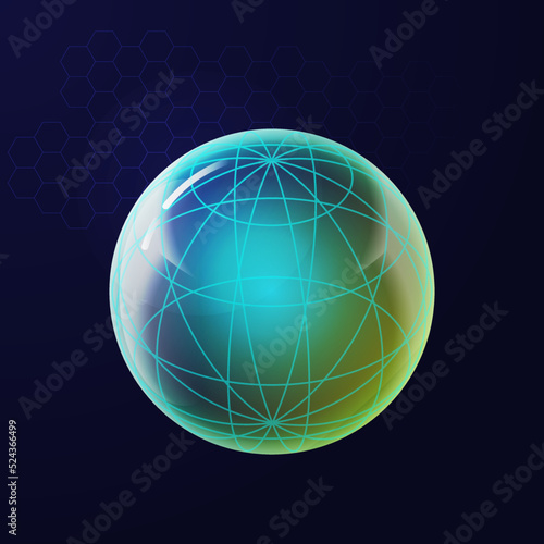 3d render of a sphere future