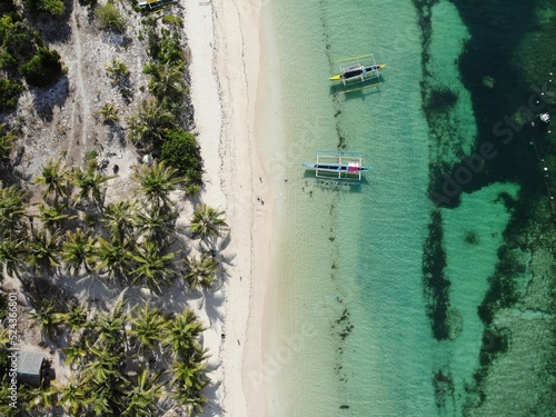 Beautiful aerial shot of beaches in Philippines