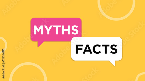Facts vs myths concept. Vector illustration of thorough fact-checking or easy compare evidence
