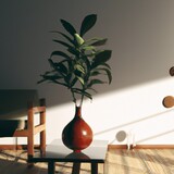 Plants on a table in a Modern Living Room
