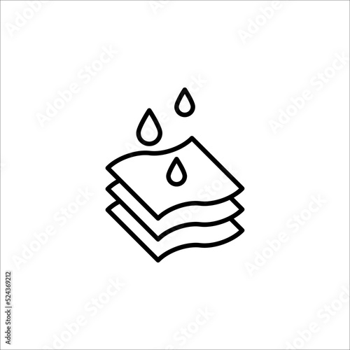 Waterproof icon, water protection icon ,label sticker logo on white background.