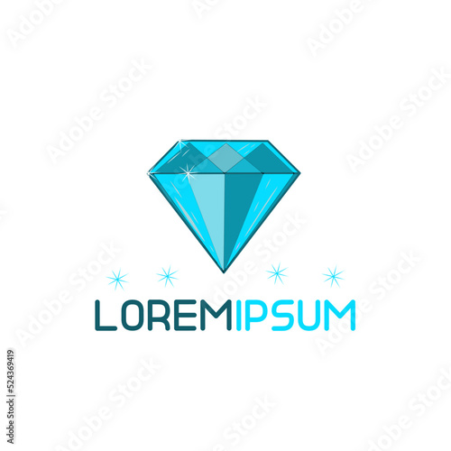 Vector of diamond crystal logo for pearl, luxury, jewelry, gold, diamond, identity, business and more