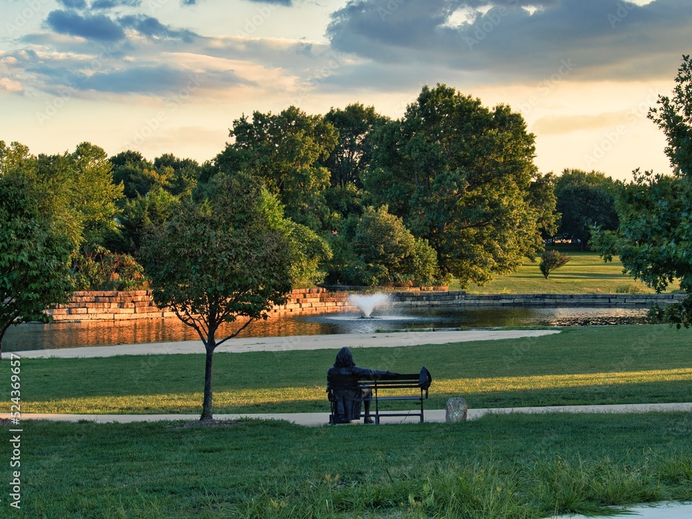 Olathe Community Center Statue Fountain Stock Photo Adobe Stock