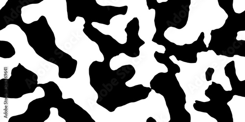 Foto Seamless large mottled cow skin, dalmatian or calico cat spots pattern