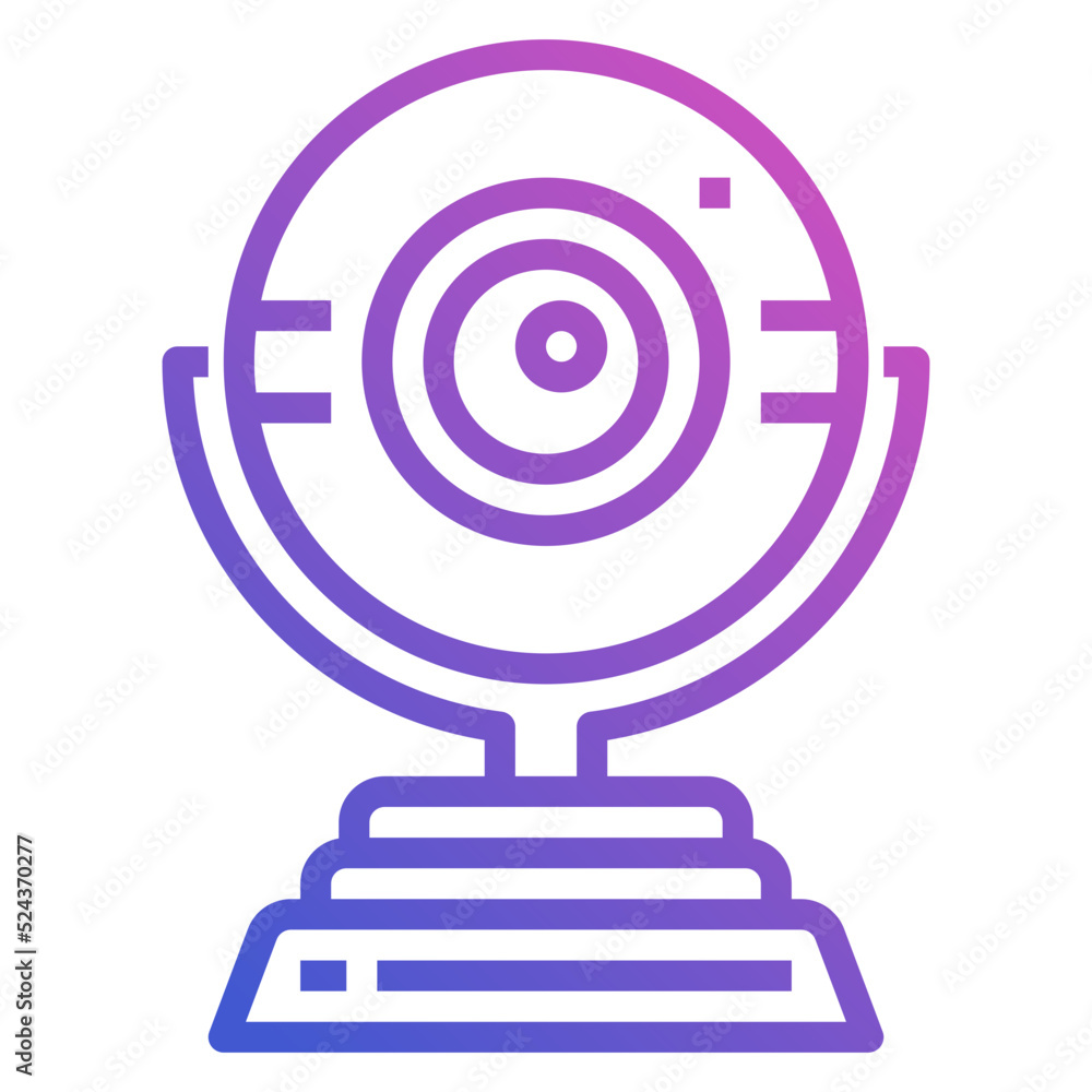 Webcam line gradient icon. Can be used for digital product, presentation, print design and more. Webcam line gradient icon. Can be used for digital product, presentation, print design and more.