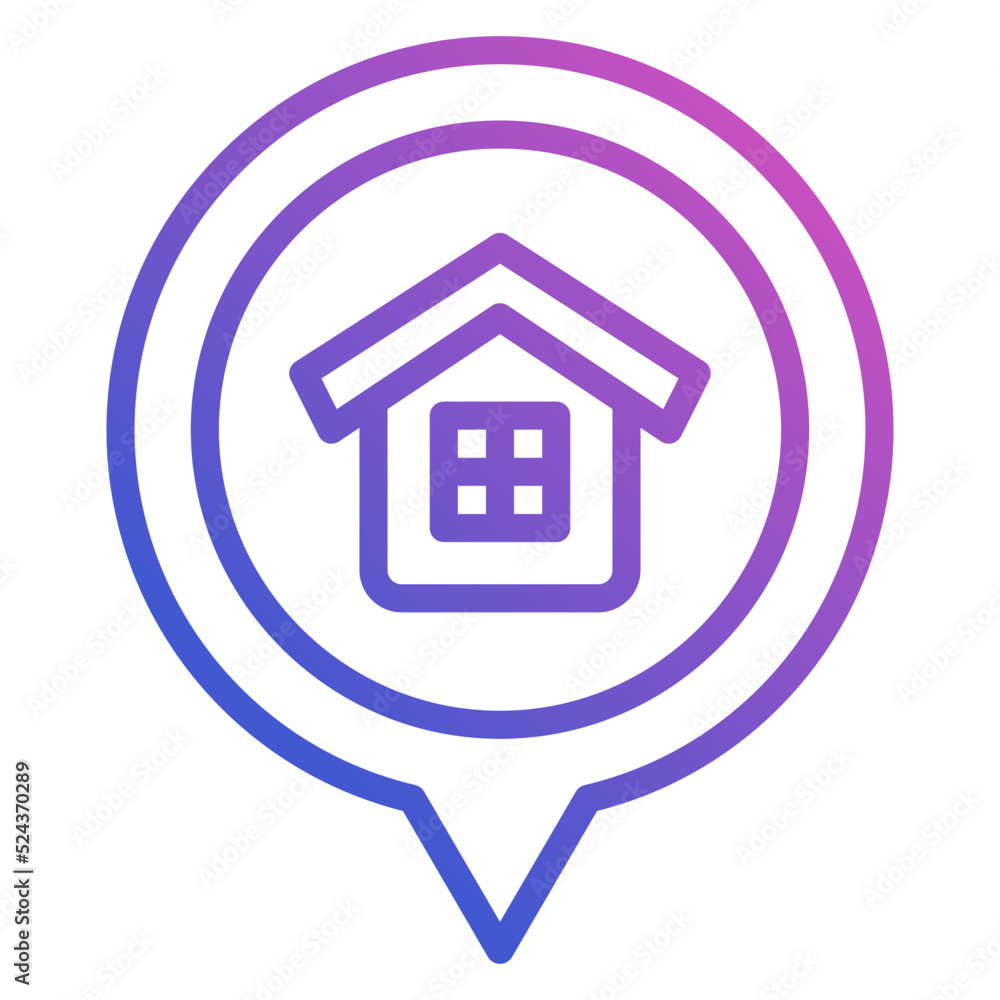 Pin Location line gradient icon. Can be used for digital product, presentation, print design and more. Pin Location line gradient icon. Can be used for digital product, presentation, print design and more.
