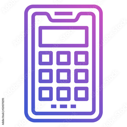 Smartphone line gradient icon. Can be used for digital product, presentation, print design and more.