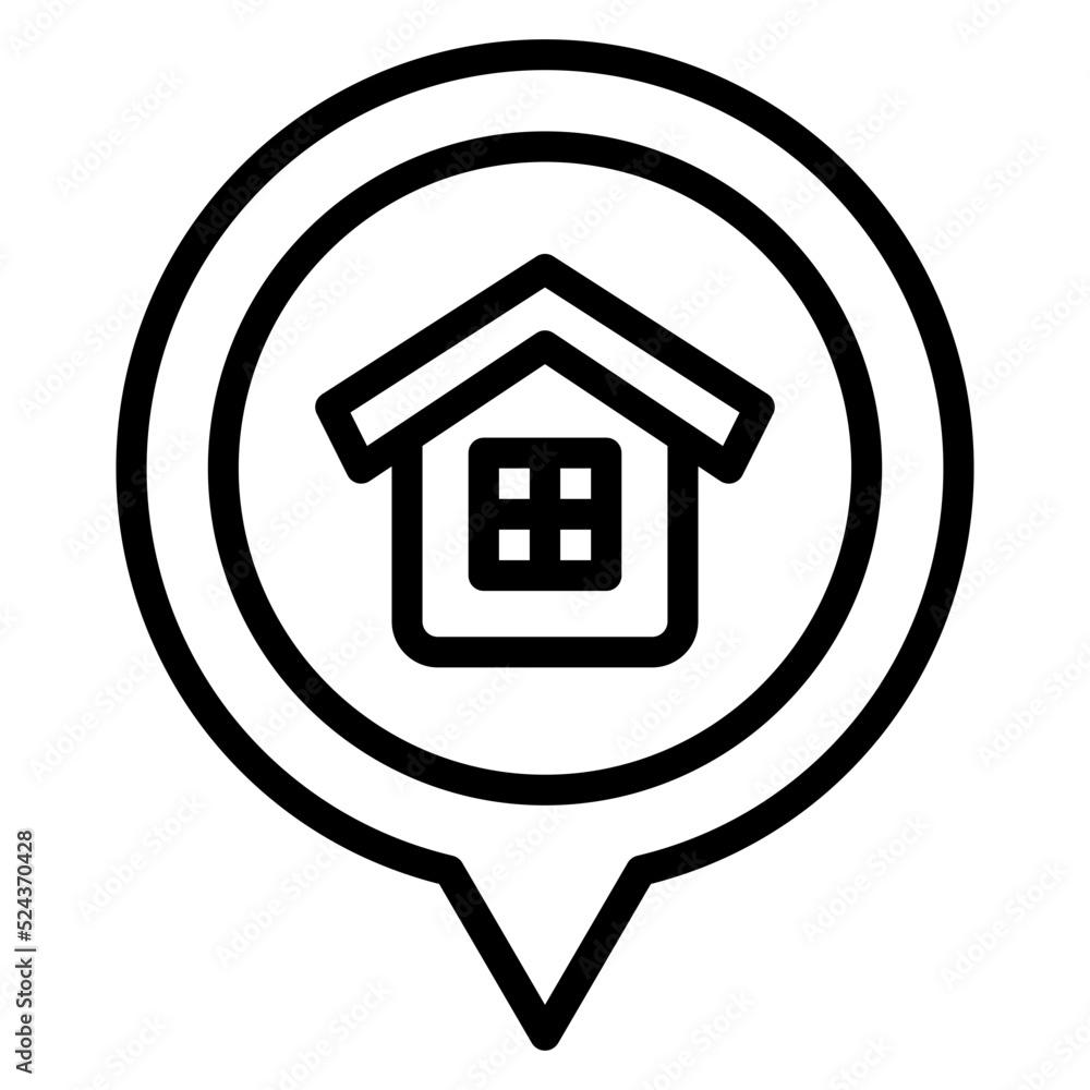 Pin Location line icon. Can be used for digital product, presentation, print design and more. Pin Location line icon. Can be used for digital product, presentation, print design and more.