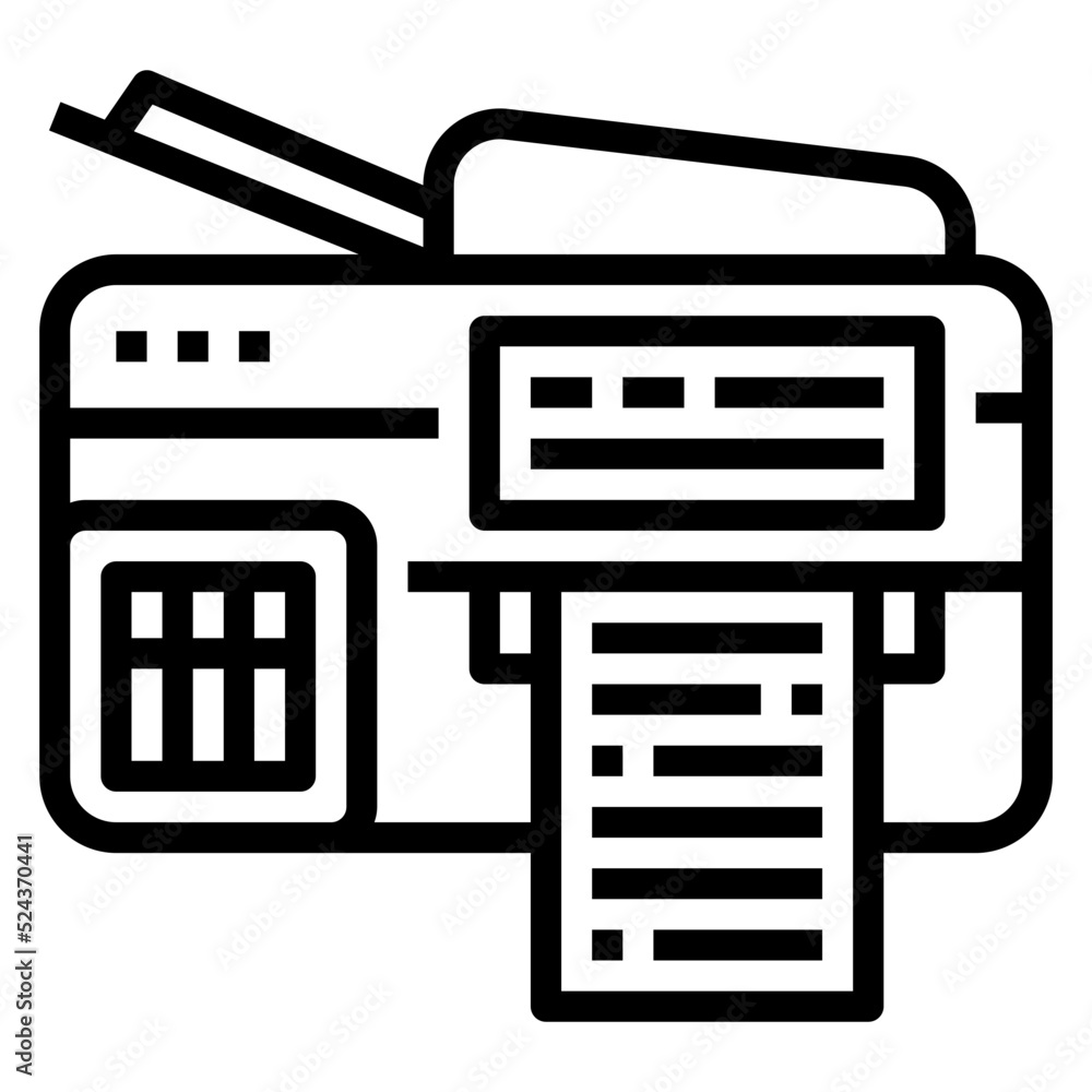 Printer line icon. Can be used for digital product, presentation, print design and more. Printer line icon. Can be used for digital product, presentation, print design and more.