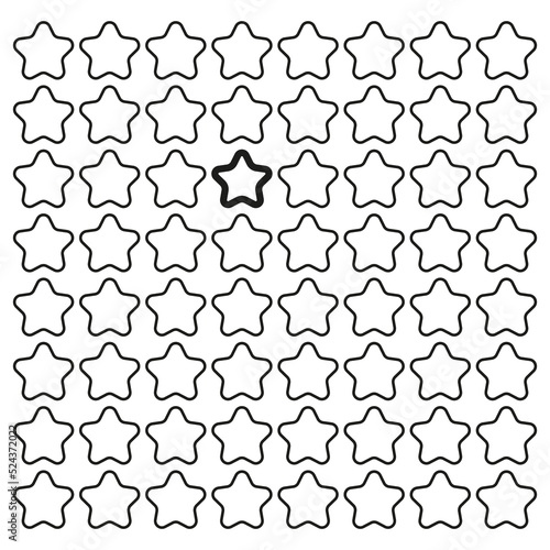 black star pattern. Bright seamless pattern. Vector illustration. stock image. 