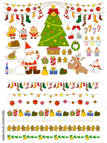 可愛いクリスマス素材セット
