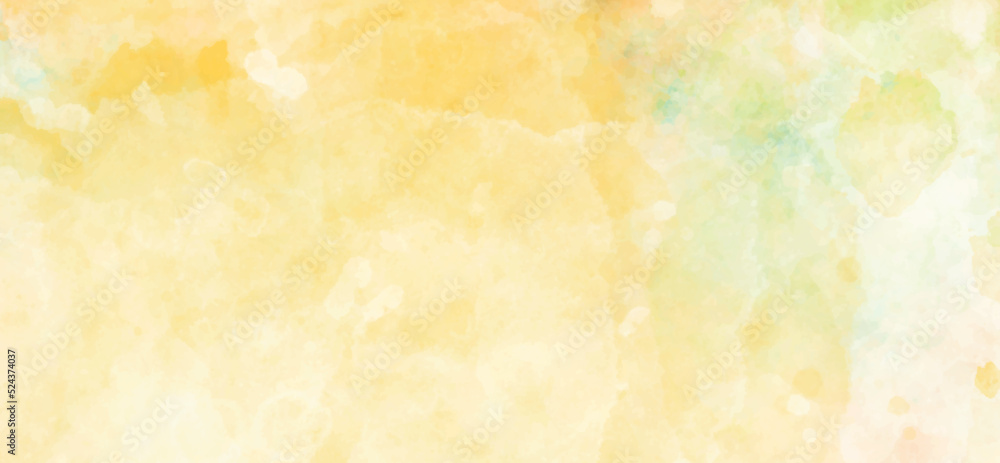 abstract watercolor background with paint, yellow color texture wallpaper, yellow watercolor grunge