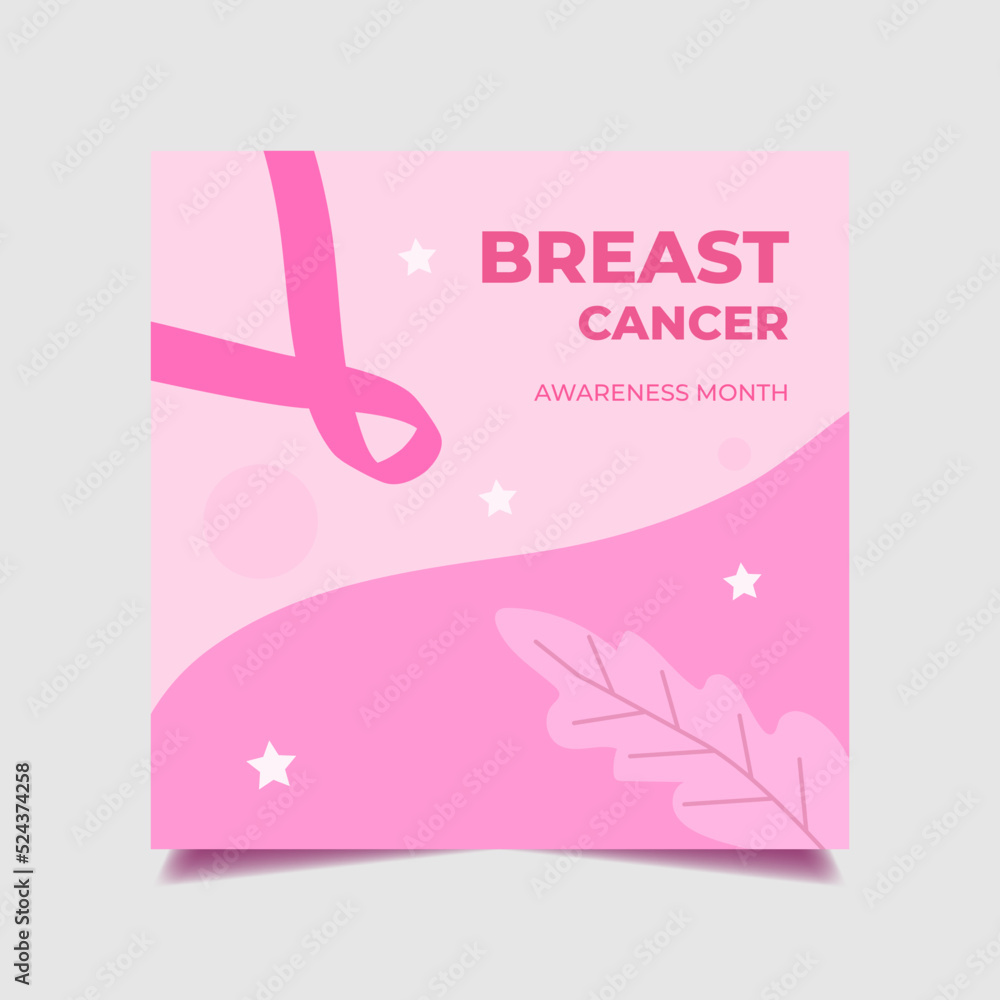 Breast Cancer Awareness month social media post web banner