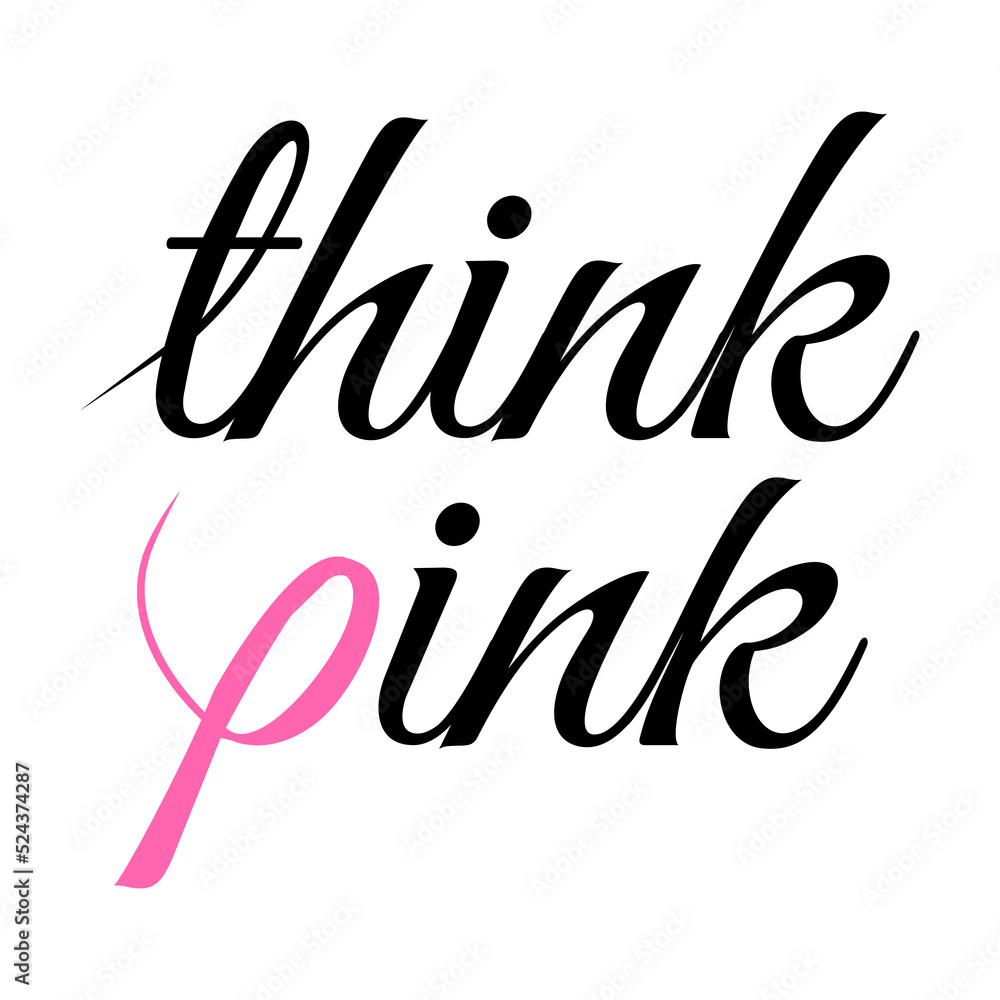 Breast cancer awareness month typography quites