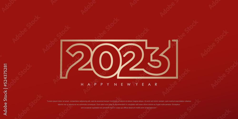 2023 Happy New Year logo text design. 2023 number design template. Vector illustration. 2023 Happy New Year logo text design. 2023 number design template. Vector illustration.