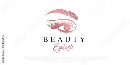 Luxury beauty eyelash logo design