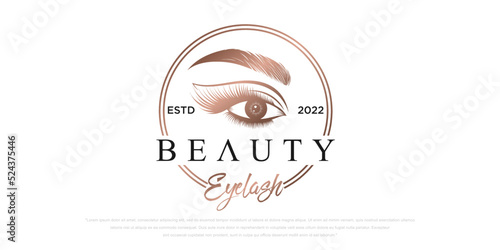Luxury beauty eyelash logo design