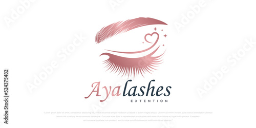 Luxury beauty eyelash logo design