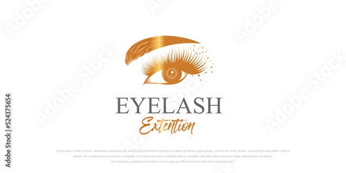 Luxury beauty eyelash logo design