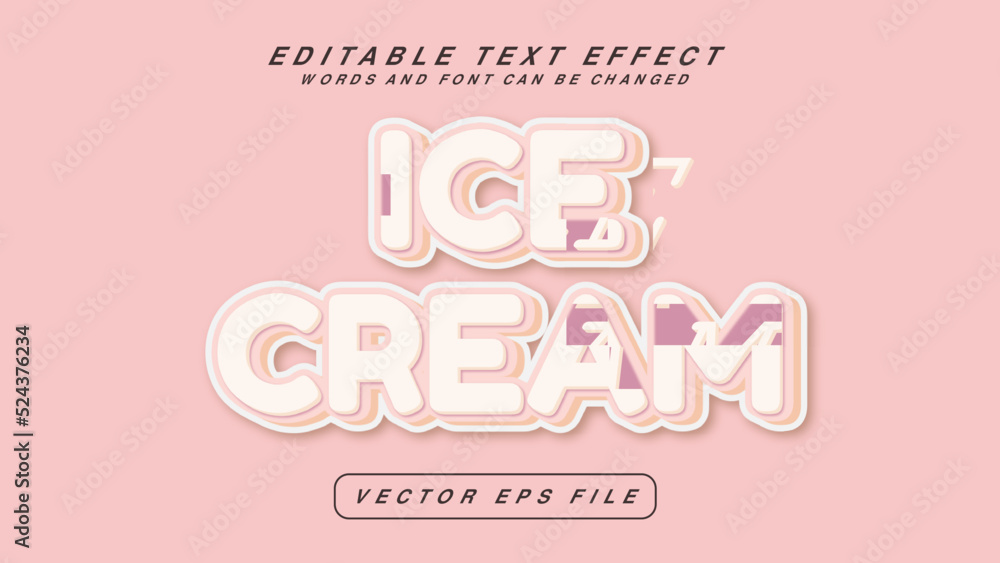 Ice Cream Text Effect