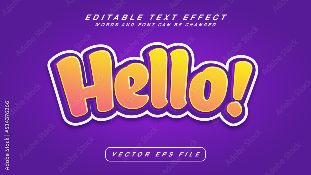 Hello Text Effect