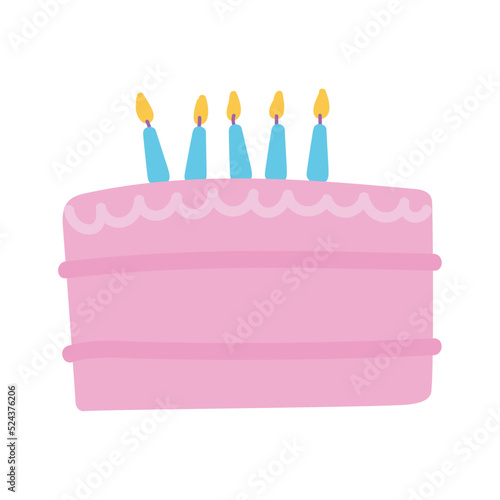 birthday cake with candles