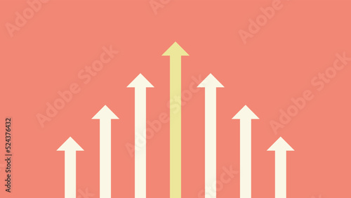 Arrow background. Business arrow sets goals concept for success Financial growth expanded the return on investment.