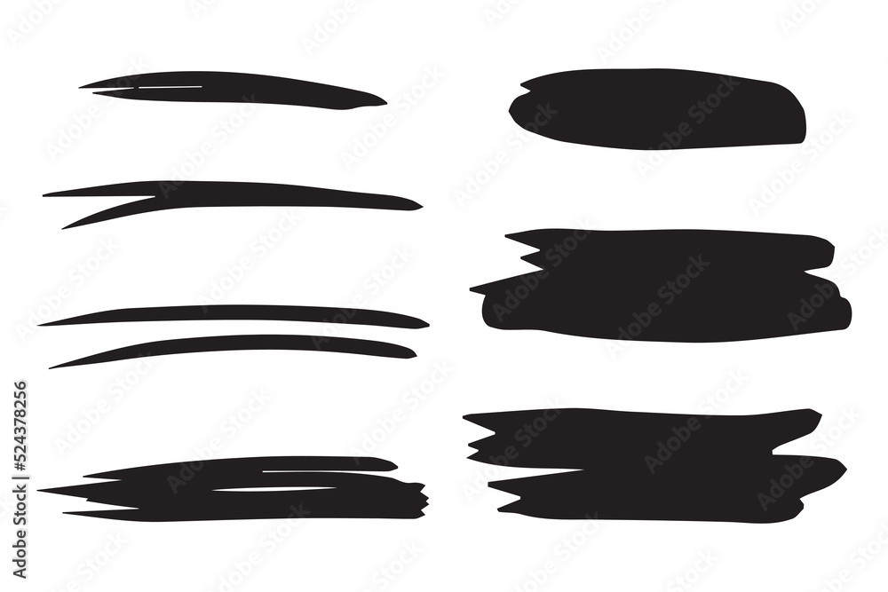 set of black splashes set of black splashes