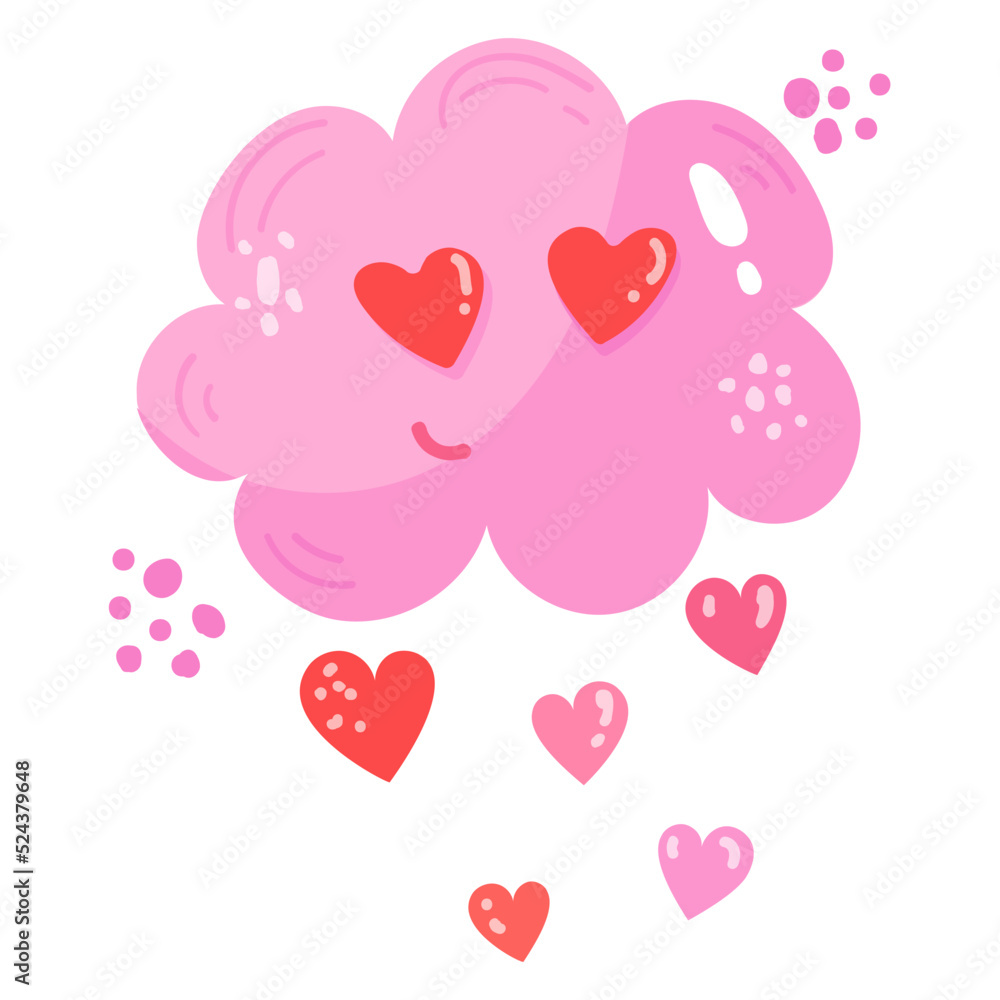 Beautifully designed flat sticker of love 