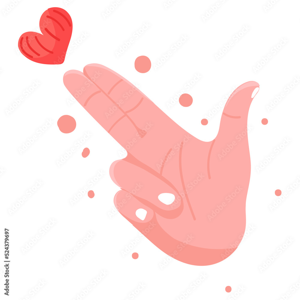 Beautifully designed flat sticker of love Beautifully designed flat sticker of love