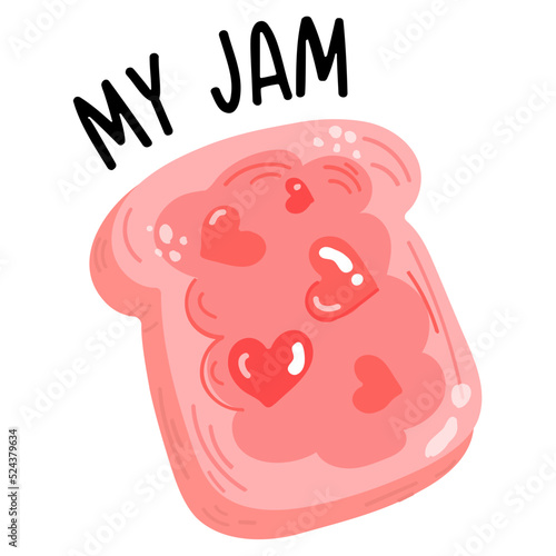 Trendy flat sticker of my jam 