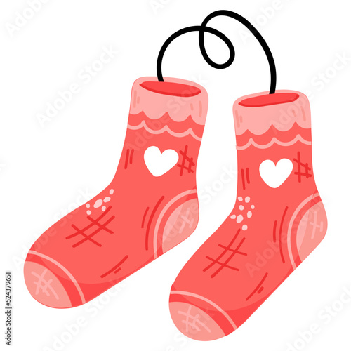 A handy flat sticker of socks 