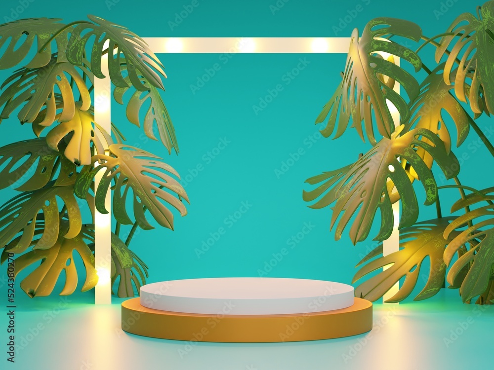 Fototapeta premium A 3D rendering base for presenting the product in a beautiful and promotional